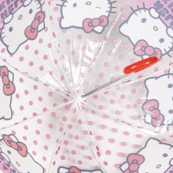PARAGUAS MANUAL POE BURBUJA HELLO KITTY