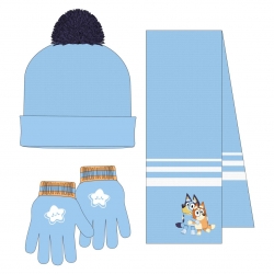 CONJUNTO 3 PIEZAS BUFANDA BLUEY
