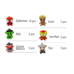 BAG CLIP 24 PIEZAS MARVEL