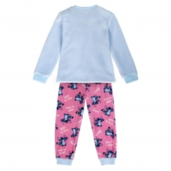 PIJAMA LARGO CORAL FLEECE APLICACIONES STITCH