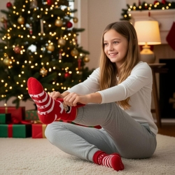 CALCETIN ANTIDESLIZANTE NAVIDEÑO THE ELF