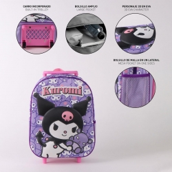 MOCHILA INFANTIL TROLLEY 3D HELLO KITTY KUROMI
