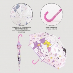 PARAGUAS MANUAL POE HELLO KITTY