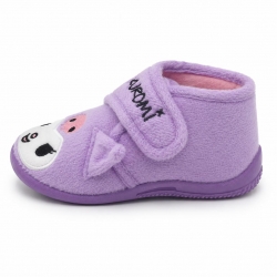 ZAPATILLAS DE CASA MEDIA BOTA APLICACIONES HELLO KITTY KUROMI