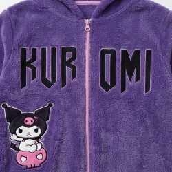 PIJAMA DORMILÓN CORAL FLEECE APLICACIONES HELLO KITTY KUROMI