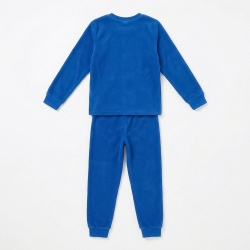 PIJAMA LARGO CORAL FLEECE APLICACIONES FC BARCELONA