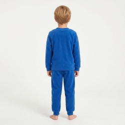 PIJAMA LARGO CORAL FLEECE APLICACIONES FC BARCELONA