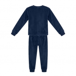 PIJAMA LARGO CORAL FLEECE APLICACIONES REAL MADRID