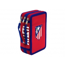 Atlético de Madrid Plumier 3 Pisos con Material Escolar