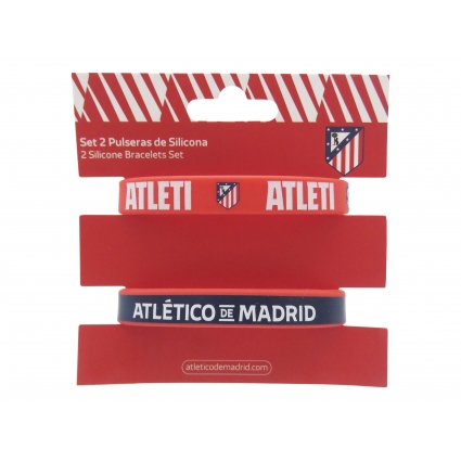 Atlético de Madrid Set 2 Pulseras de Silicona Talla Adulto Atlético de Madrid Set 2 Pulseras de Silicona Talla Adulto