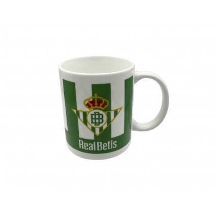 Betis Balompié Taza Cerámica Blanca y Verde