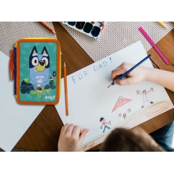 Bluey Plumier 3 Pisos con Material Escolar - Leaves Collection