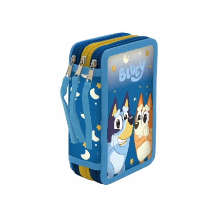 Bluey Plumier 3 Pisos con Material Escolar