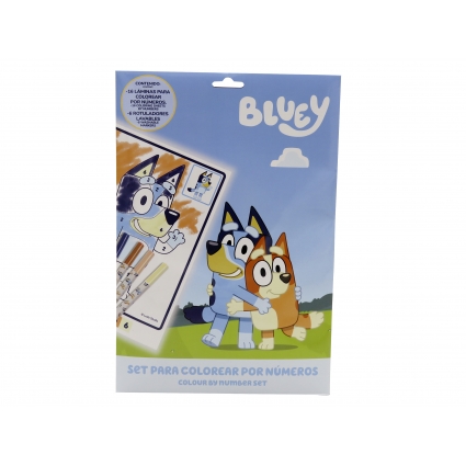 Bluey Set de Colorear por Números en Sobre
