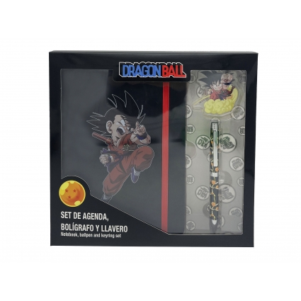 Dragon Ball Set Diario, Boligrafo y  Llavero