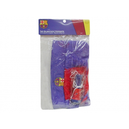 FC Barcelona Set Peluca+Trompeta