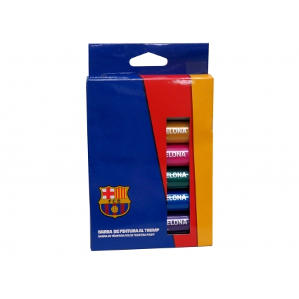 FC Barcelona 6 Témperas en Barra de Colores Metálicos