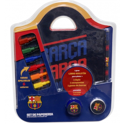 FC Barcelona Set de Papelería Libro Maletín