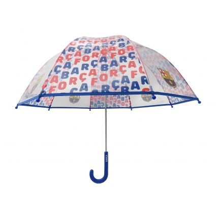 FC Barcelona Paraguas Manual Infantil Transp. Burbuja 48 cm
