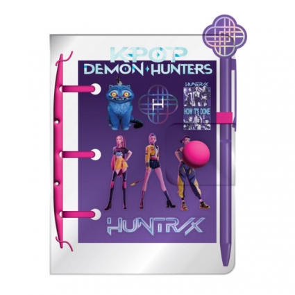 K-Pop Demon Hunters Mini Cuaderno con Bolígrafo y Stickers