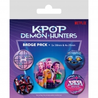 K-Pop Demon Hunters Set de 4 Chapas