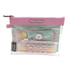 Molang Set Portatodo Jumbo con Accesorios de Papelería - Blossom