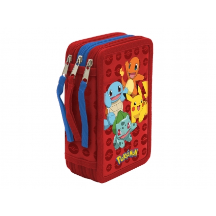Pokémon Plumier 3 Pisos con Material Escolar Pokémon Plumier 3 Pisos con Material Escolar
