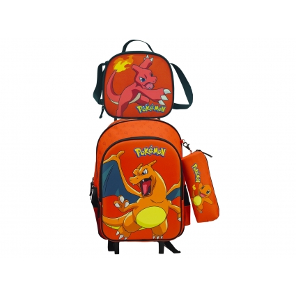 Pókemon Set Trolley Funcional 3 Pcs