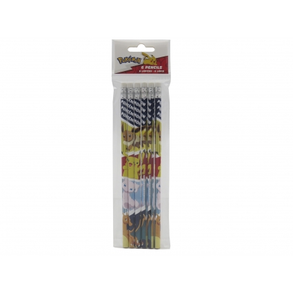 Pokémon Set 6 Lápices c/Goma