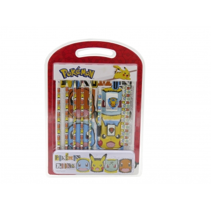 Pokémon Set de Papelería con Estuche de Metal Pokémon Set de Papelería con Estuche de Metal