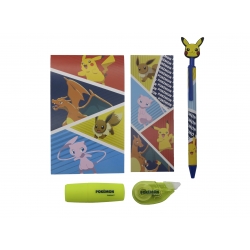 Pokémon Set de Papelería con Block de Notas