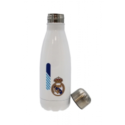 Real Madrid Botella Personalizable Blanca de Acero 550ml Letra I