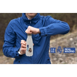 Real Madrid Botella Personalizable Blanca de Acero 550ml Letra I