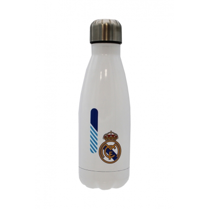 Real Madrid Botella Personalizable Blanca de Acero 550ml Letra I
