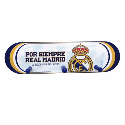 Real Madrid Perchero de Pared de Madera
