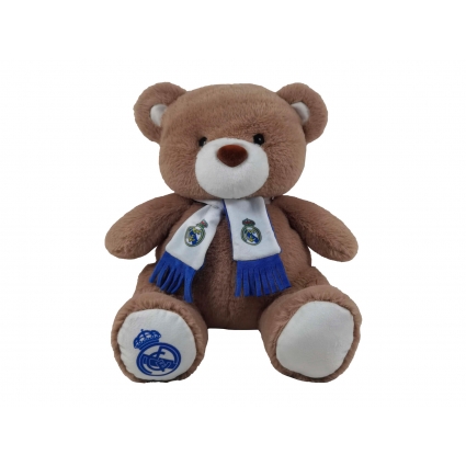 Real Madrid Peluche Osito con Bufanda 32cm