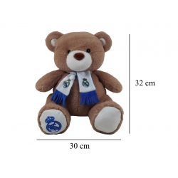 Real Madrid Peluche Osito con Bufanda 32cm