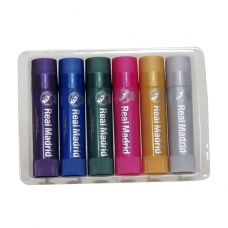 Real Madrid 6 Témperas en Barra de Colores Metálicos