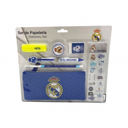Real Madrid Set de Papelería con Pegatinas