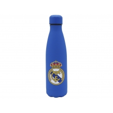 Real Madrid Botella Azul con Color Rubberizada de Doble Pared