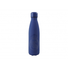 Real Madrid Botella Azul Rubberizada de Doble Pared