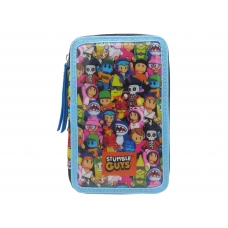 Stumble Guys Plumier 3 Pisos con Material Escolar