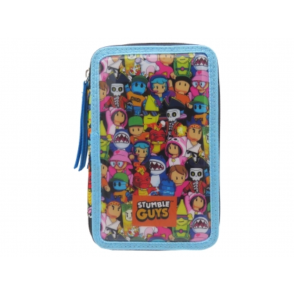 Stumble Guys Plumier 3 Pisos con Material Escolar