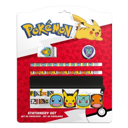 Set de Papelería con Portatodo Pokémon