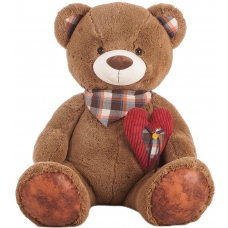 Corduroy Bear With Heart 50cm