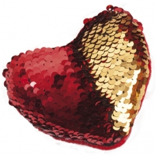 Reversible Sequin Heart 10 cm