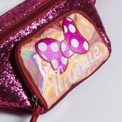 Riñonera Minnie Mouse glitter rosa