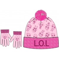 Gorro pompón mas guantes LOL Surprise