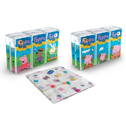 Pack 6 paquetes pañuelos Peppa Pig