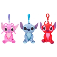 Stitch Plush Toy ANGEL AND LEROY KEYCHAIN 10cm